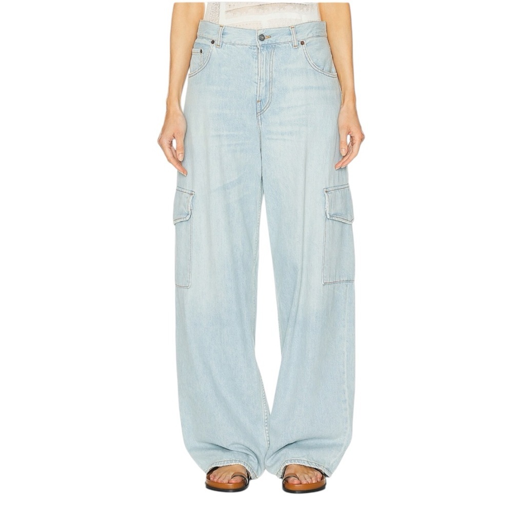 NWT HAIKURE Designer Sz 29 Bethany Cargo Jeans Premium Denim Lipara Blue